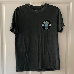 RVCA Charcoal Tee with Blue Graphic